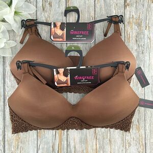 Women's Light Lift Wirefree Lace Bra 2-Pack Size XL